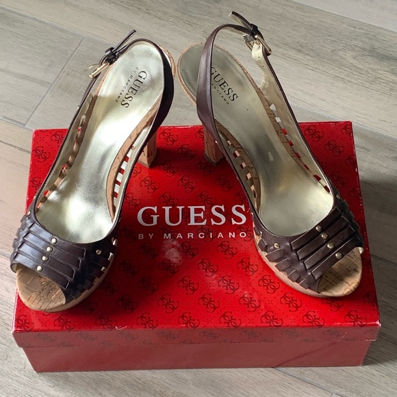 Guess GW Jarrett Cork Heels - Picture 2 of 6